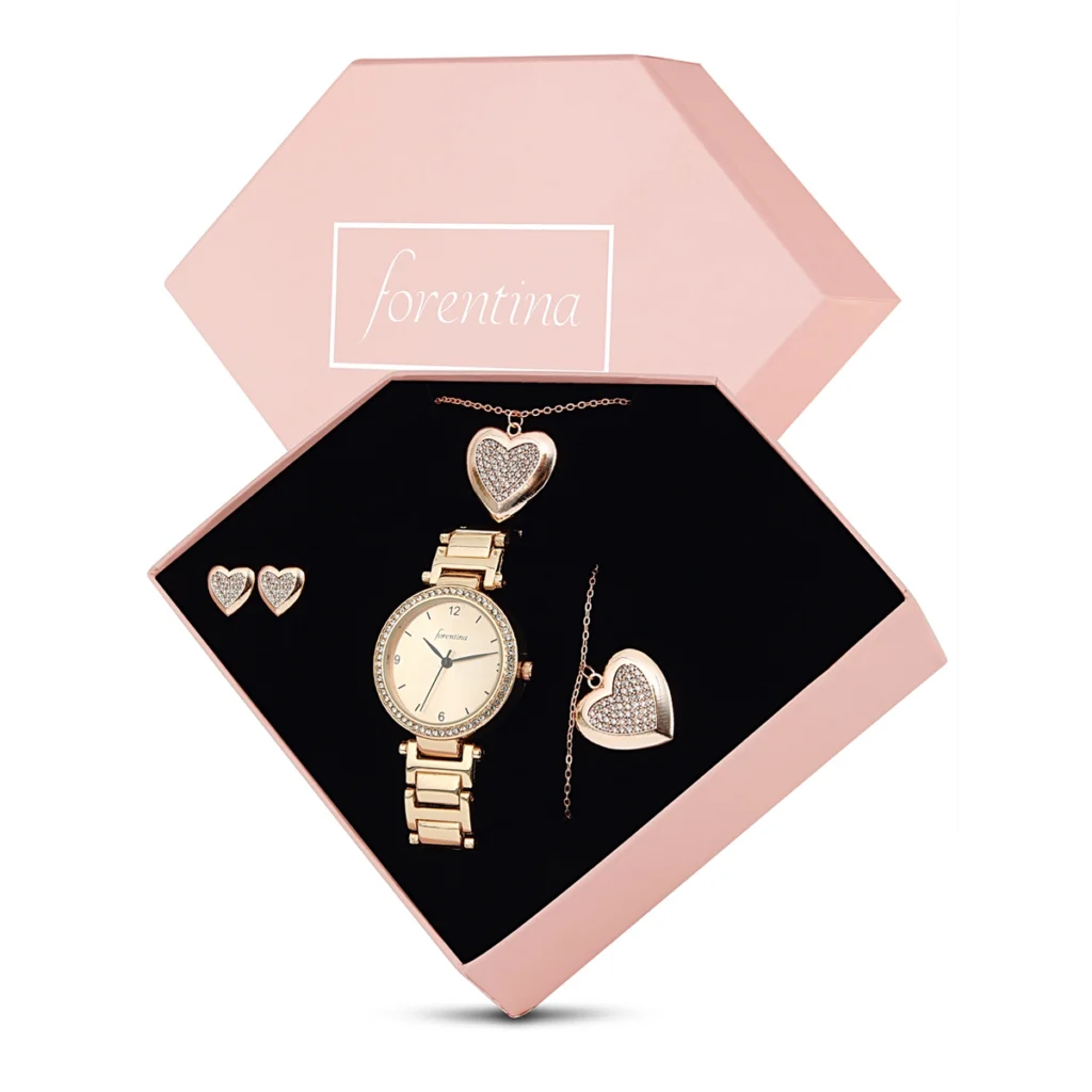 Mavi kadranlı şık bir saat